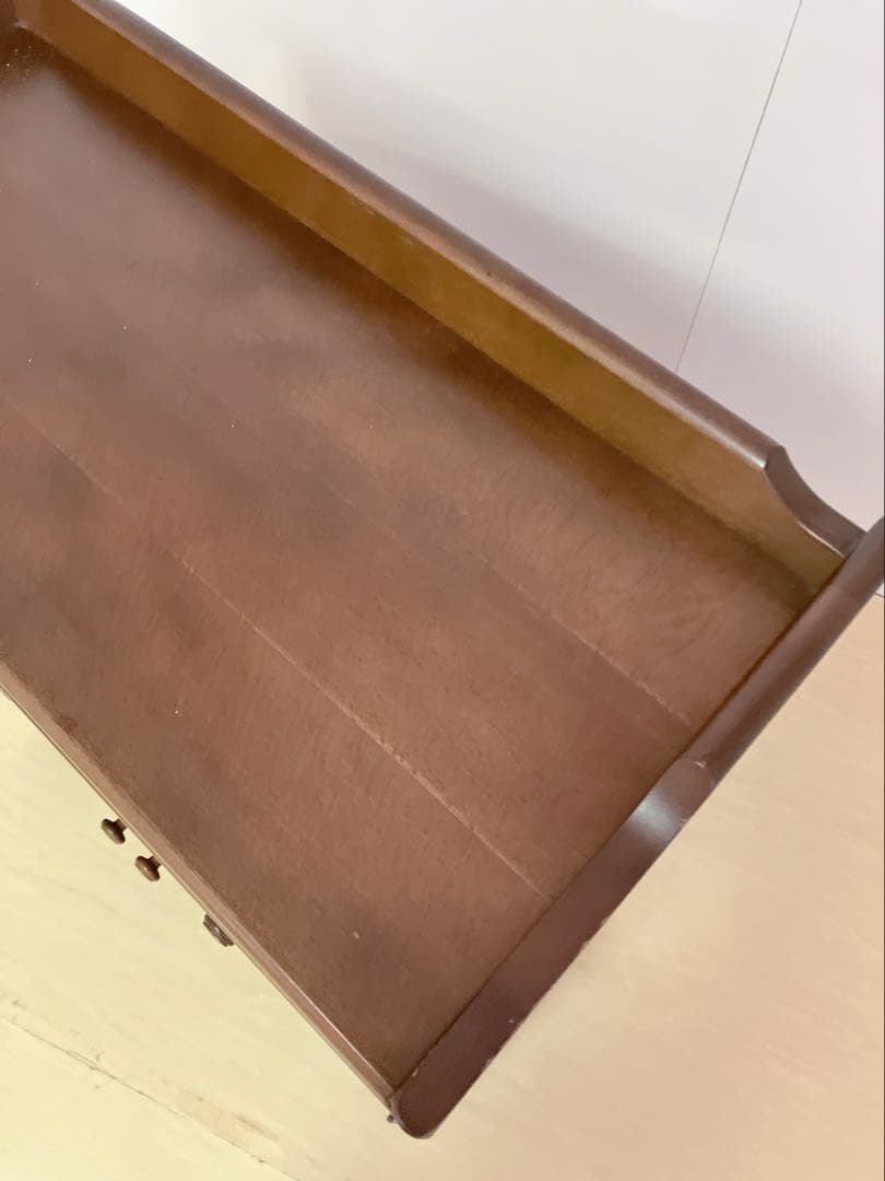 Karimoku カリモク 木製 電話台、FAX台　キャビネット飾り棚 収納　②