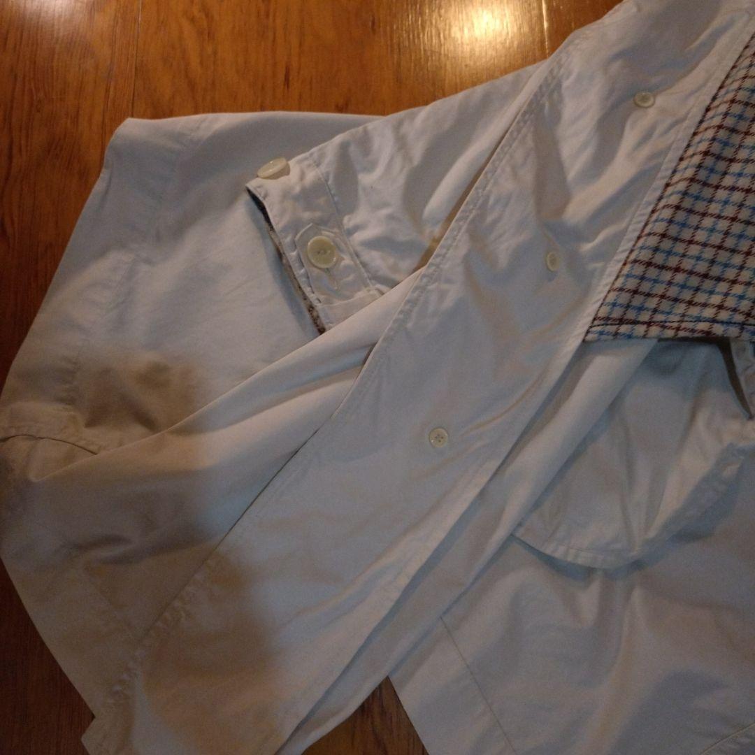 【美品】45R 薄ギャバの908ステンカラーコート アンティークホワイト