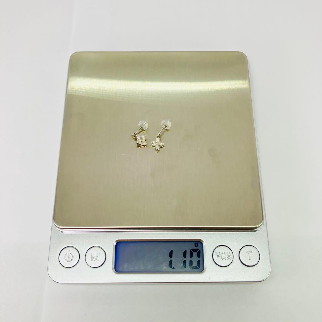 K18WG ダイヤモンド ピアス D: 0.50ct