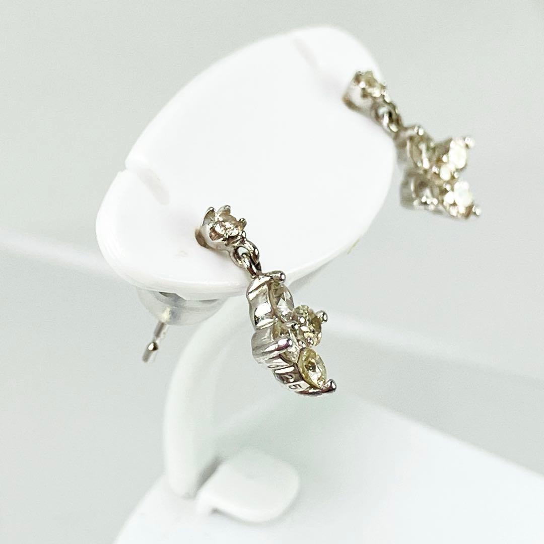 K18WG ダイヤモンド ピアス D: 0.50ct