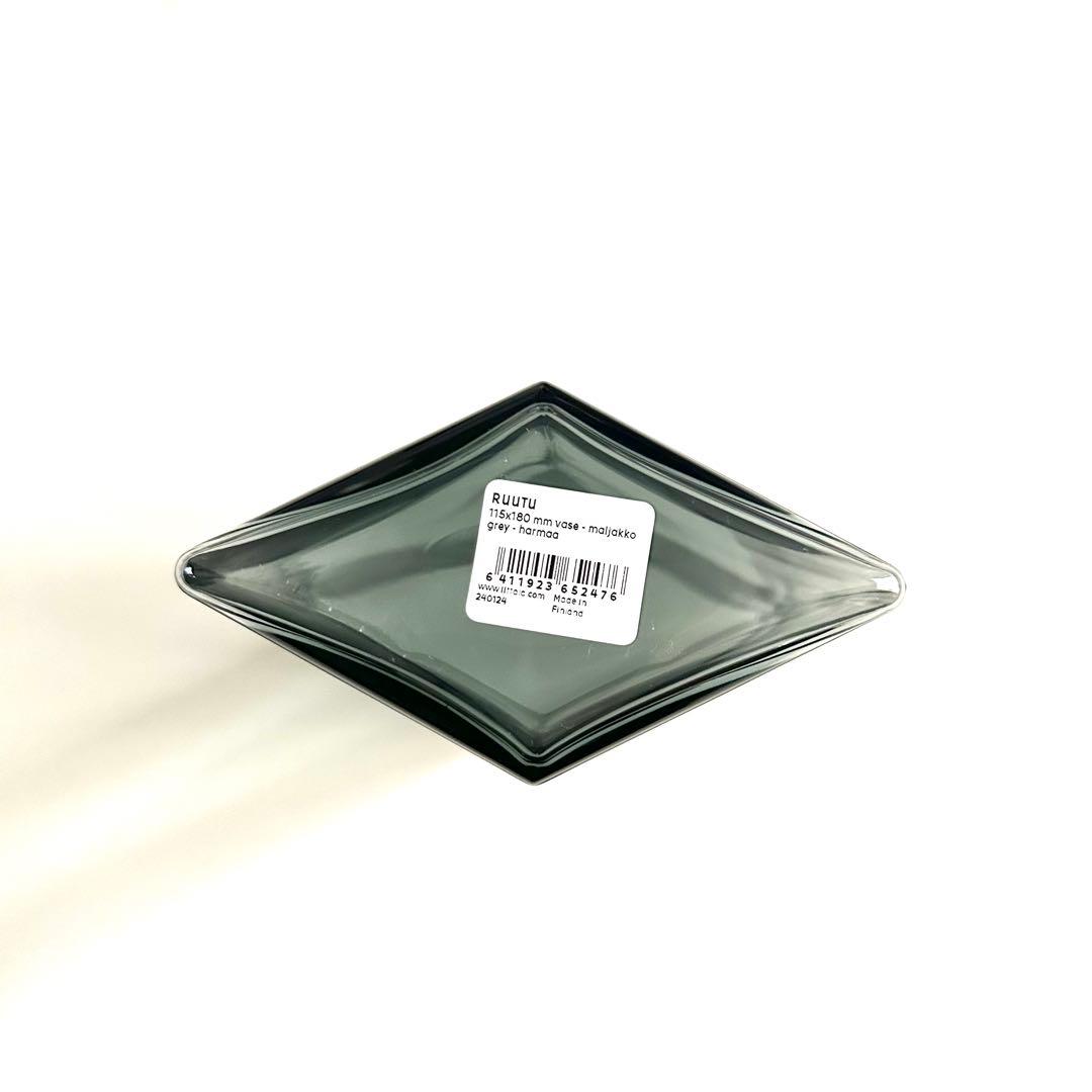 新品  イッタラ ルーツ グレー ベース 花瓶 ガラス アアルト