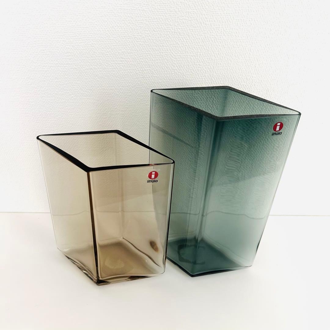 新品  イッタラ ルーツ グレー ベース 花瓶 ガラス アアルト