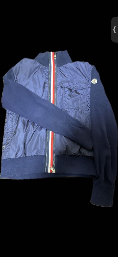 モンクレール　ネイビー ジッパー付きジャケット