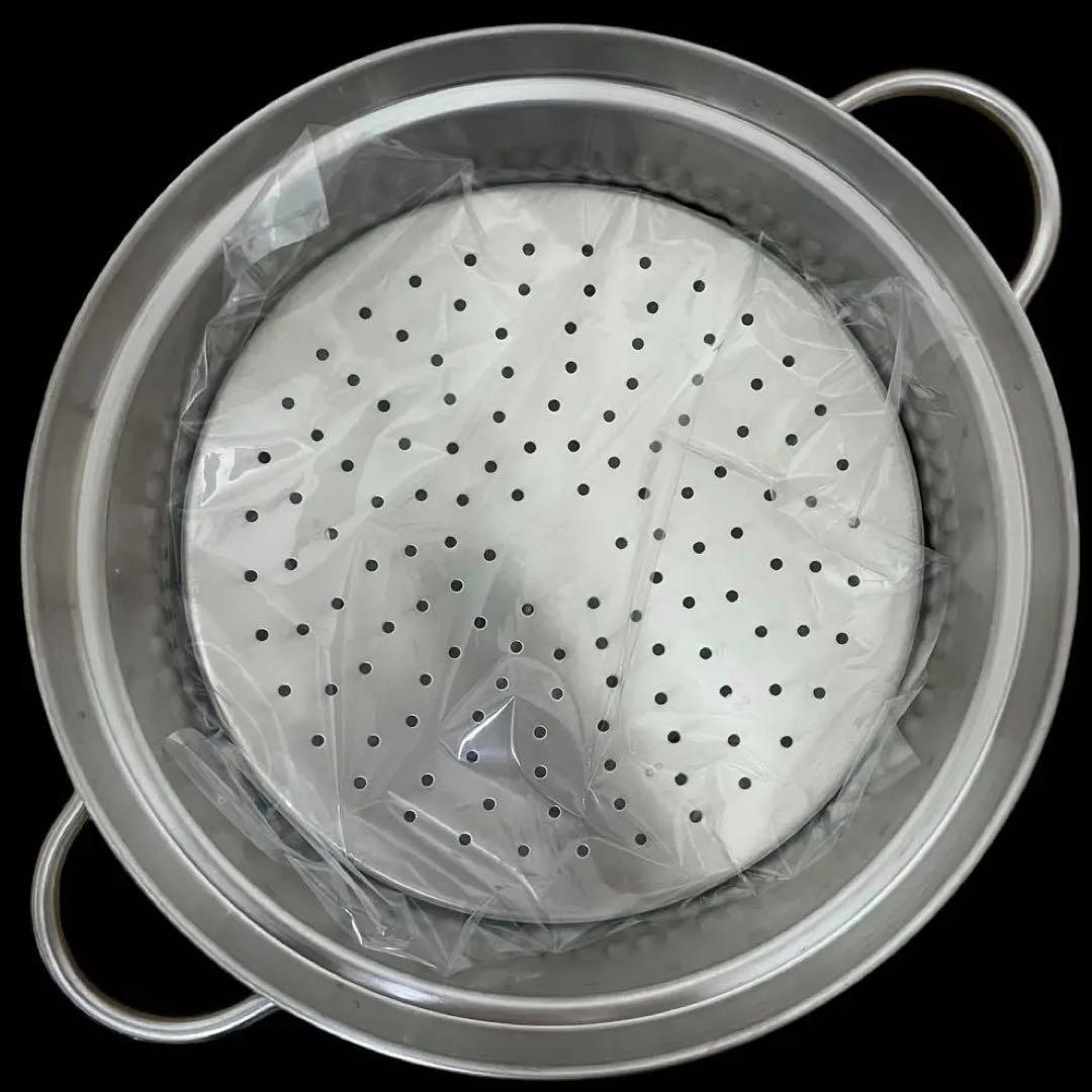 日本製　ステンレス　卓上鍋　24cm お玉　目皿付き 新潟県燕市