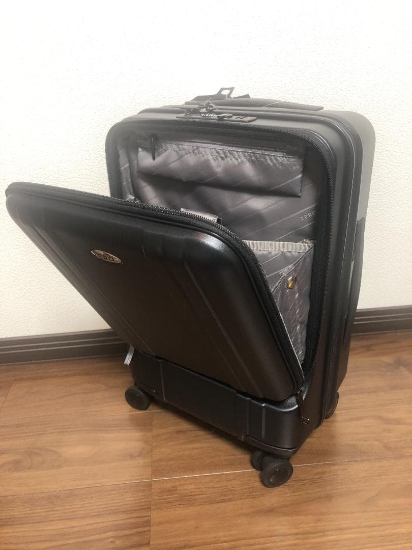 ゼロハリバートン ポリカーボネート キャリーケース 前開き 機内持込 ブラック