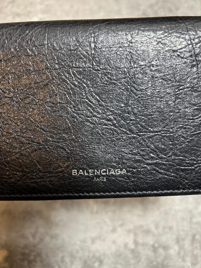 BALENCIAGA バレンシアガ　長財布　レザー　ブラック