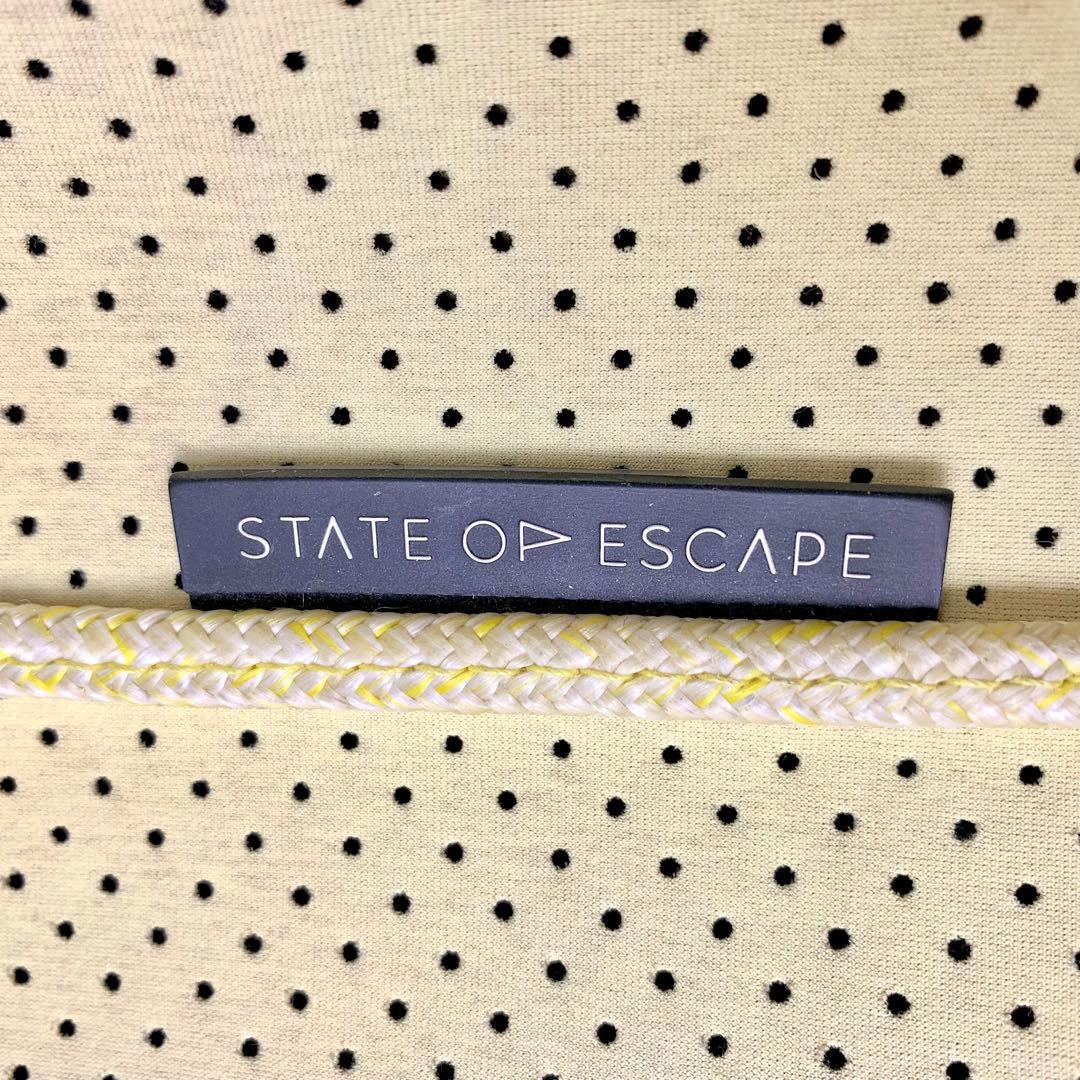 美品　STATE OF ESCAPE マザーズバッグ　ポーチ付き　イエローA4◎