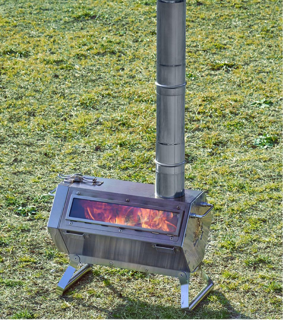 【新品・未使用・未開封】LOGOS ステンレス製コンパクト薪ストーブ