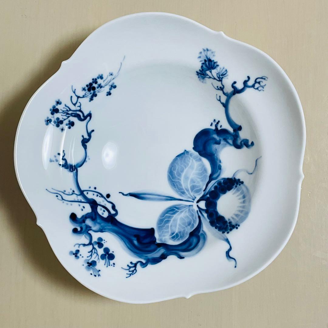 未使用 Meissen マイセン ブルーオーキッド スーププレート 深皿
