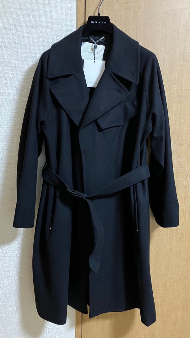 MACKINTOSH LAGGAN ウールタイロッケンコート ブラック 36