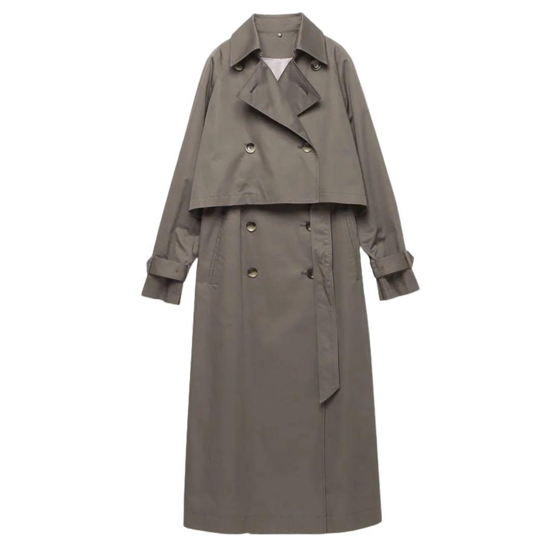 【美品】anuans アニュアンス 3wayトレンチコート チャコールグレー