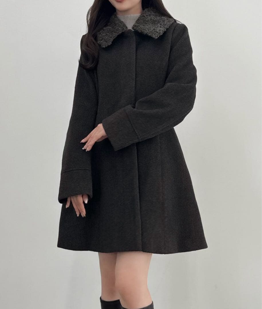 CENEA 2wayカラーウエストシェイプミドルコートMサイズ