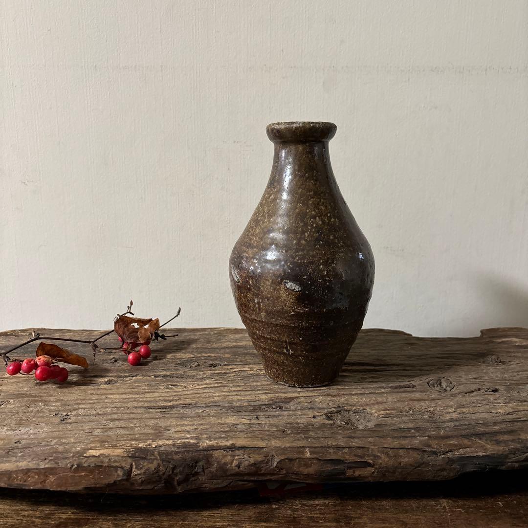 能野焼　花器　徳利　種子島焼　江戸時代　古道具　骨董　古民芸　検;白洲正子　李朝