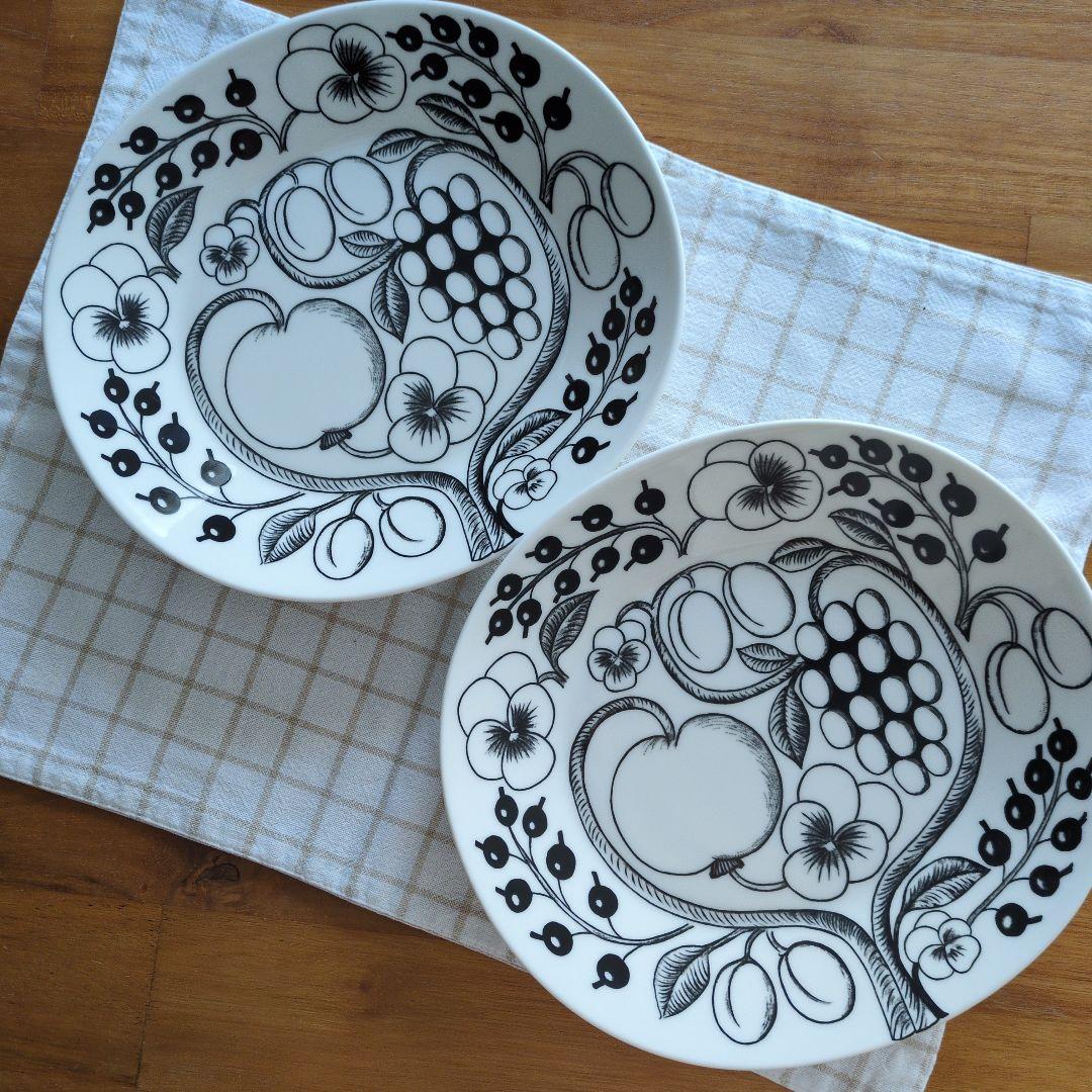 ARABIA　ブラックパラティッシ　オーバル　 2枚セット