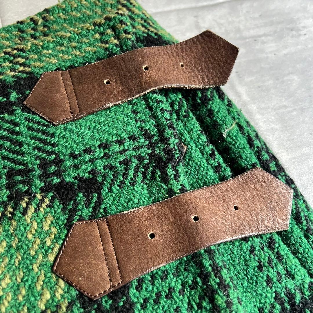 I.S　イッセイミヤケスポーツ　80s　チェック　ウールラップスカート　幻の一品