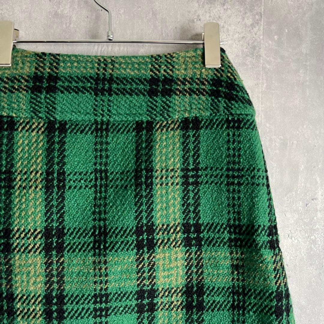 I.S　イッセイミヤケスポーツ　80s　チェック　ウールラップスカート　幻の一品