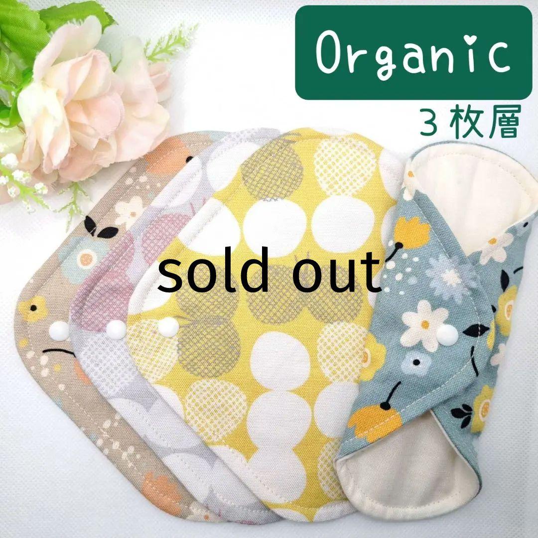 北欧柄⑧☆布ナプキン ライナー オーガニック 4枚セット