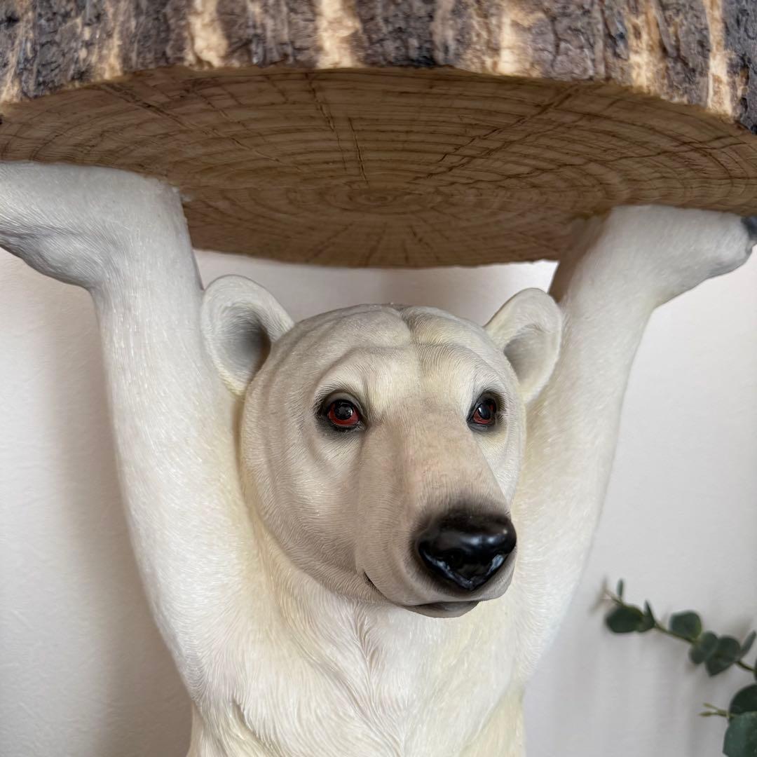 KARE アニマルサイドテーブル シロクマ