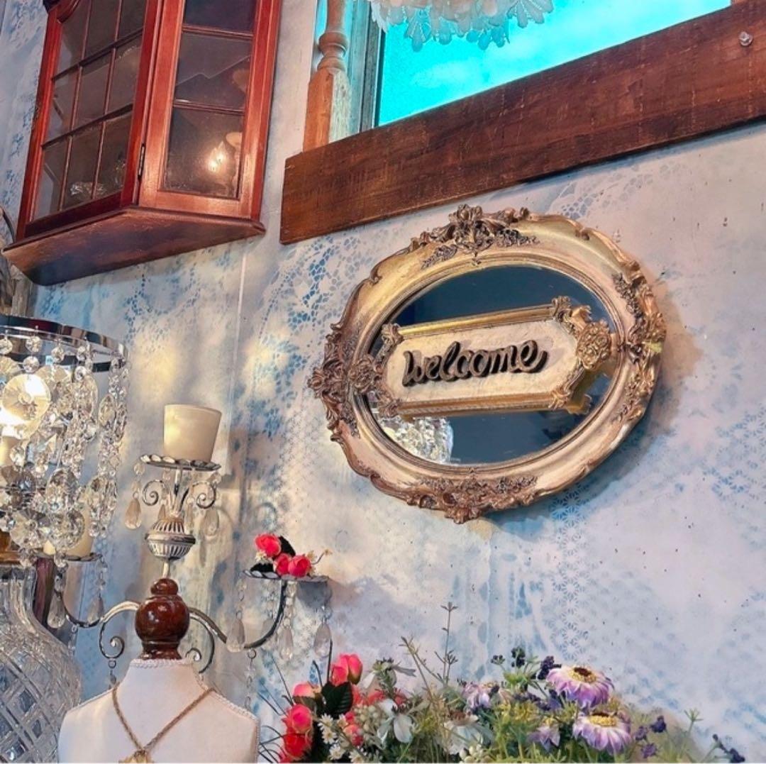 アンティークなお店 おしゃれなウェルカムボード 壁掛け看板 Ver.1