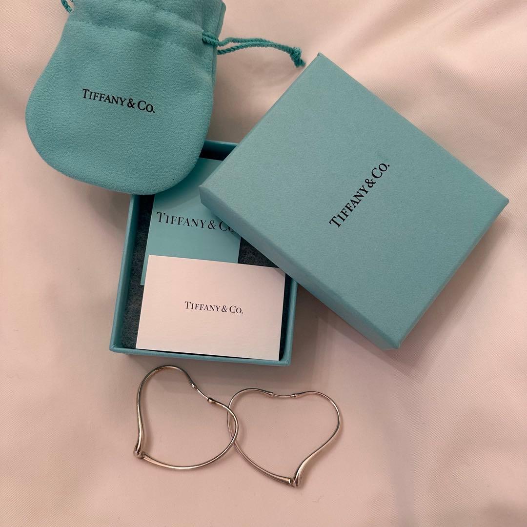 Tiffany エルサ•ペレッティ オープンハート フープピアス ミディアム