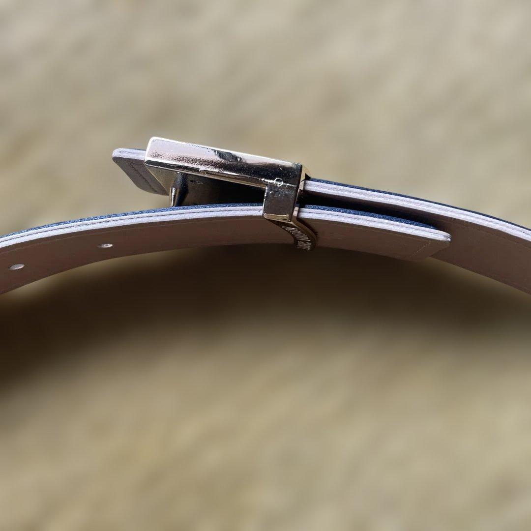 Louis Vuitton ネイビー レザーベルト ルイヴィトン LV