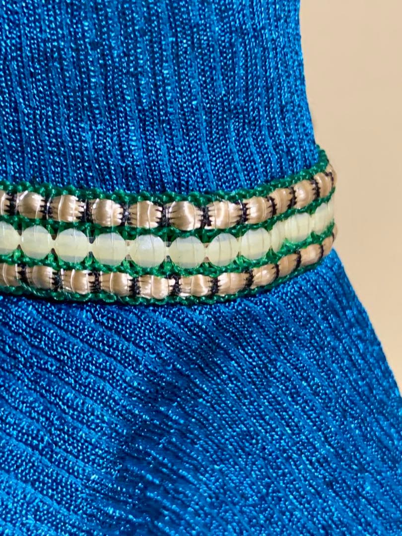 フラメンコ衣装ソニアジョーンズファルダ➕フリルブラウス上下　ターコイズ