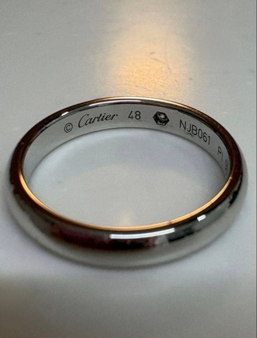 【極美品】CARTIER Cドゥカルティエ 1Pダイヤ プラチナリング 8号