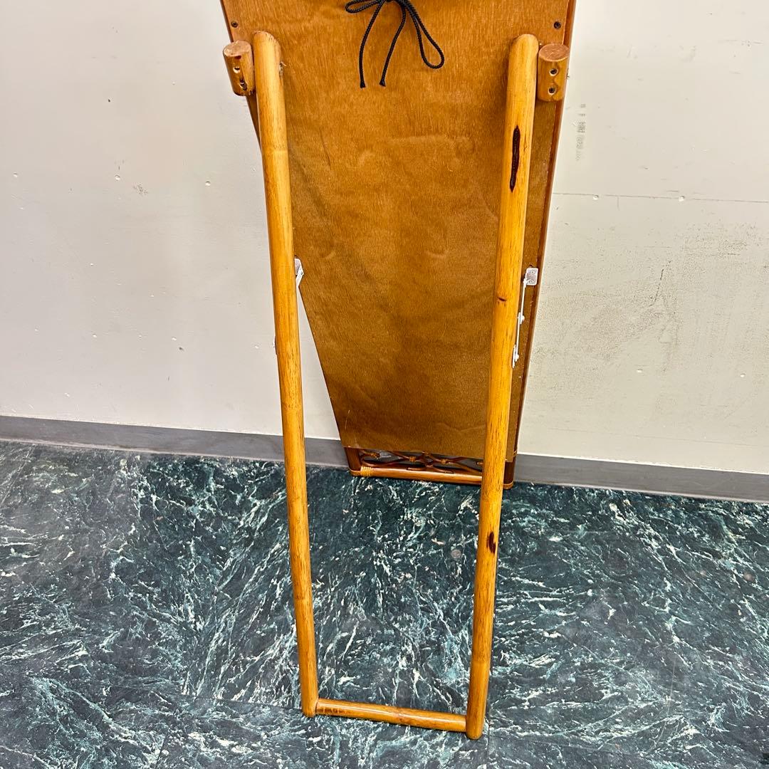 新品 レトロ ラタン 籐 カネボウ化粧品 62 ベルの会記念品 インテリアミラー