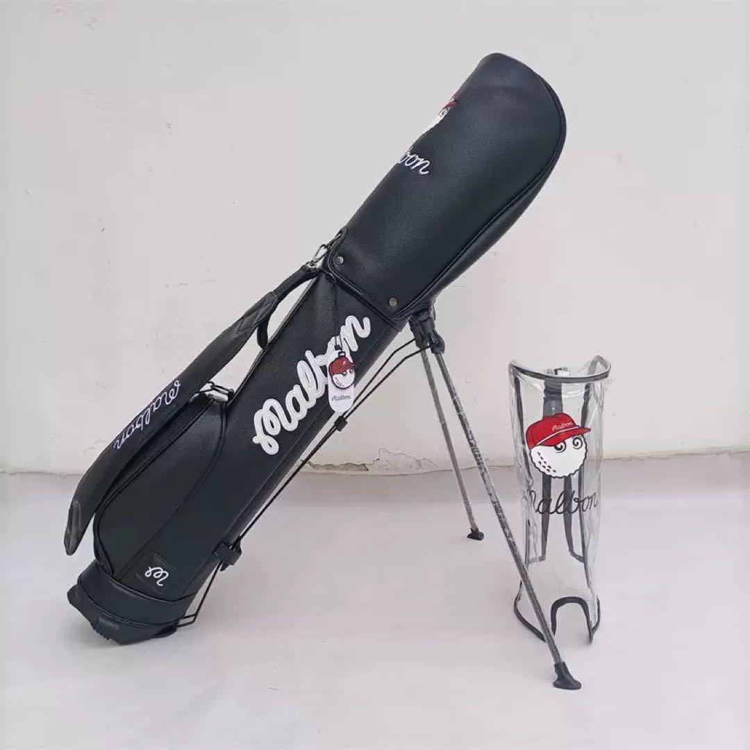 マルボン ゴルフmalbon golf キャディバッグ 男女兼用3分割 ブラック