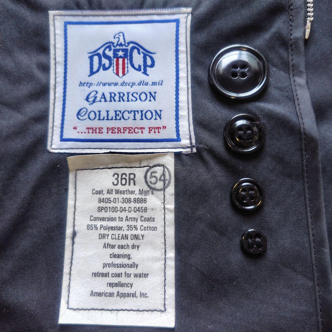 36R 米軍 実物 USN ブラックトレンチコート N0454