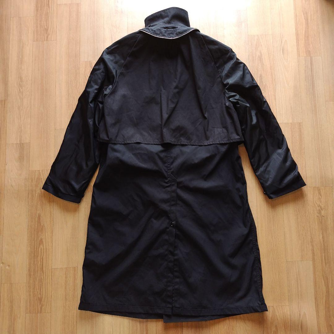 36R 米軍 実物 USN ブラックトレンチコート N0454