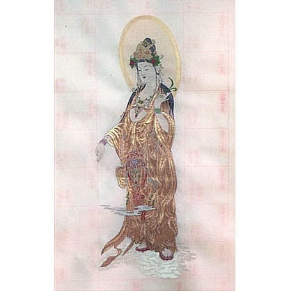 【西陣織】聖観世音菩薩　西国33ヶ所集印軸