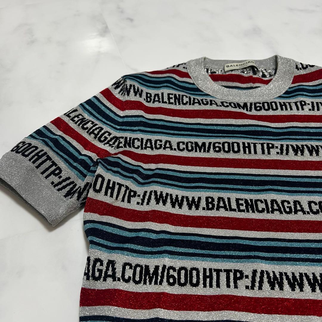 バレンシアガ 半袖ニットセーター