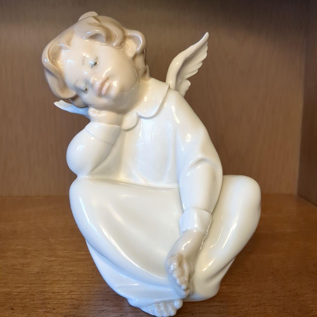 LLADRO リヤドロ 天使　置物「天使の考えごと（なんとかなるよ）」