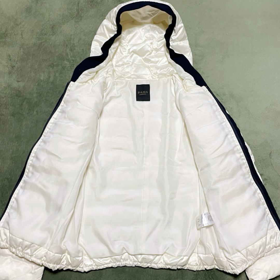 ダーマコレクション リブニット ダウンジャケット アウター Sサイズ ホワイト