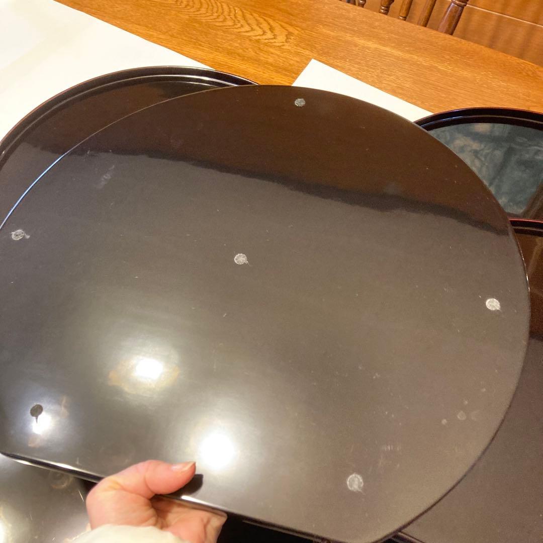 御膳　6枚　漆器　会津塗り