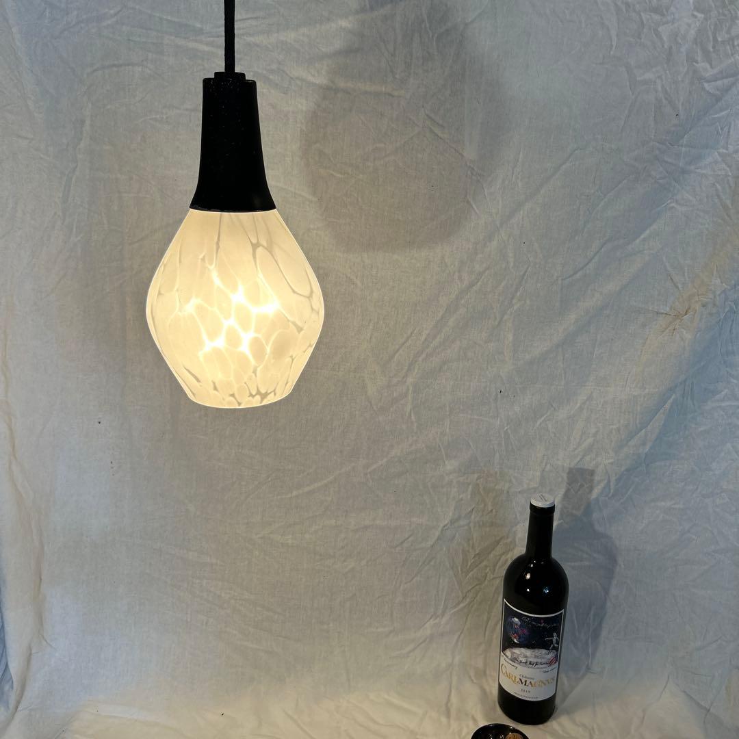 昭和レトロ　北欧風　ペンダントライト　乳白ガラス　照明　カフェバー　喫茶店