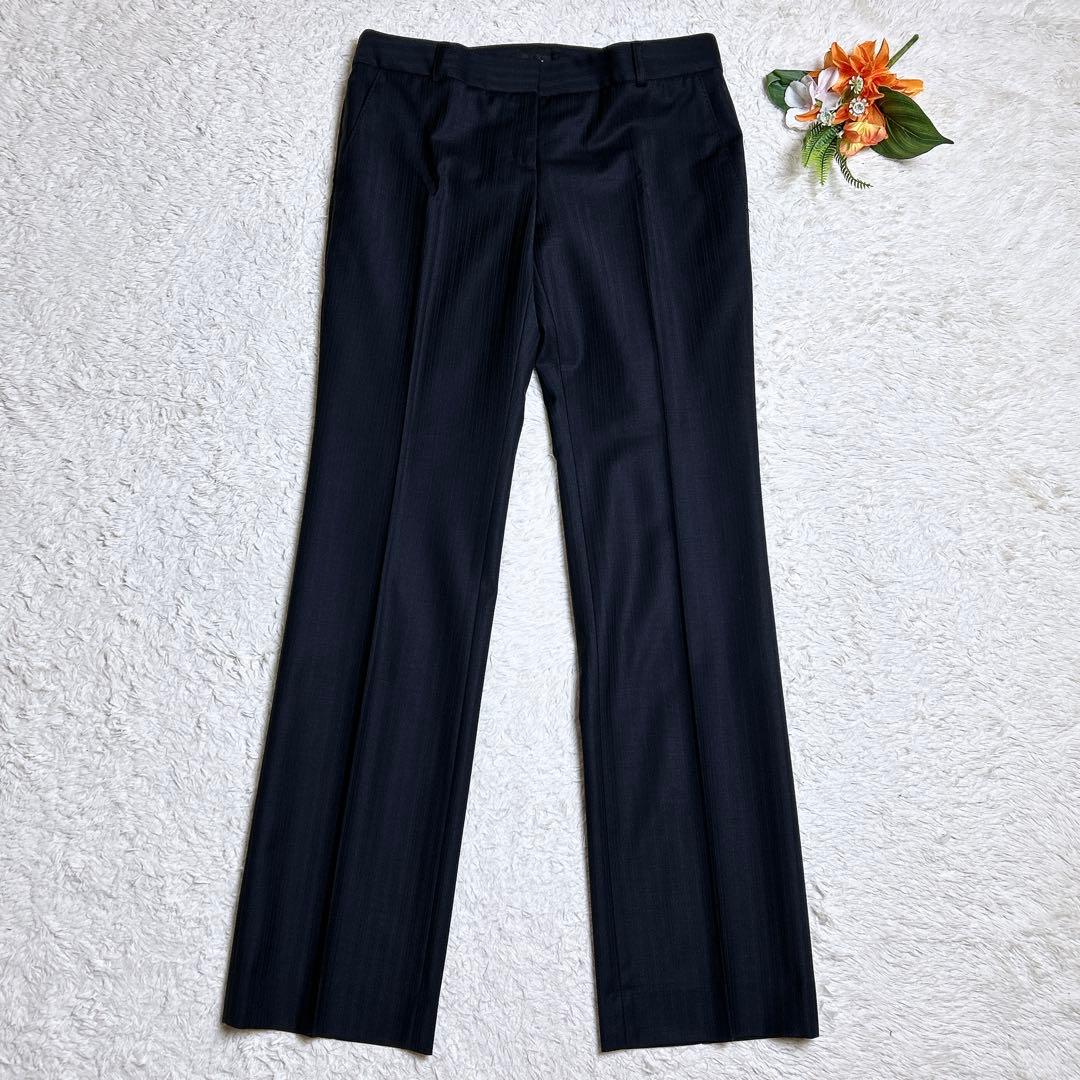 極美品/アイシービー　パンツセットアップ　ストライプ　フォーマル　11号