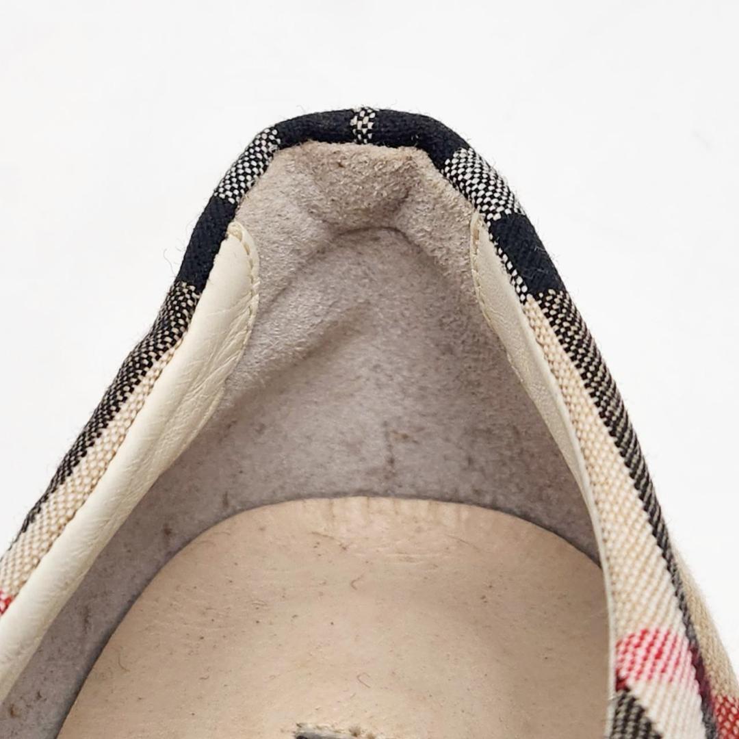 バーバリー スニーカー ノバチェック レディース24cm 37/21 紐靴