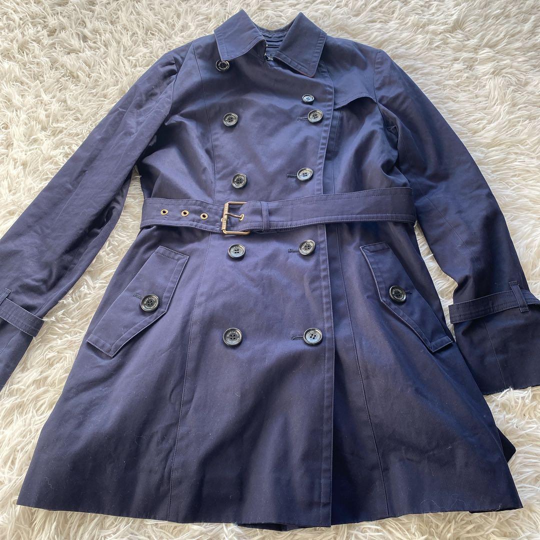 美品 ブルーレーベルクレストブリッジ ショート トレンチコート Lサイズ 40