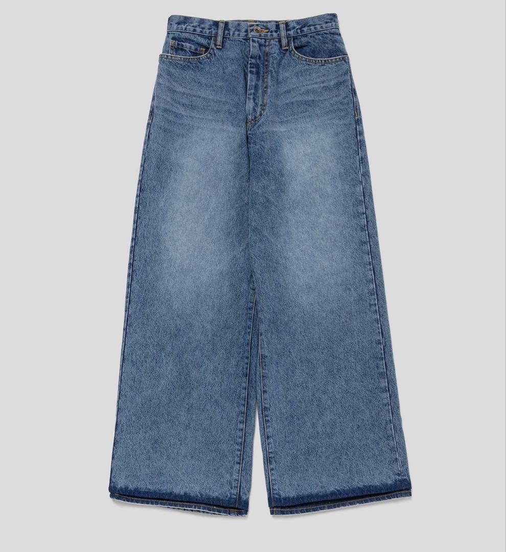 イナフライトブルー ストレートデニム ハイウエスト