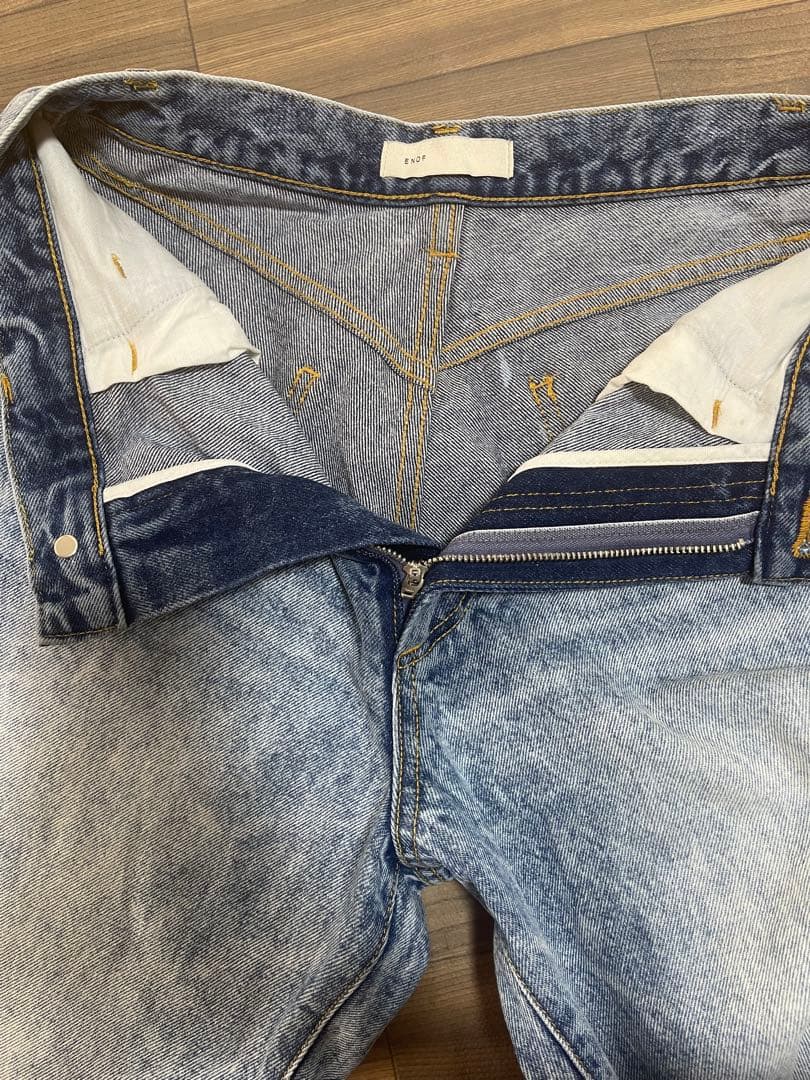 イナフライトブルー ストレートデニム ハイウエスト