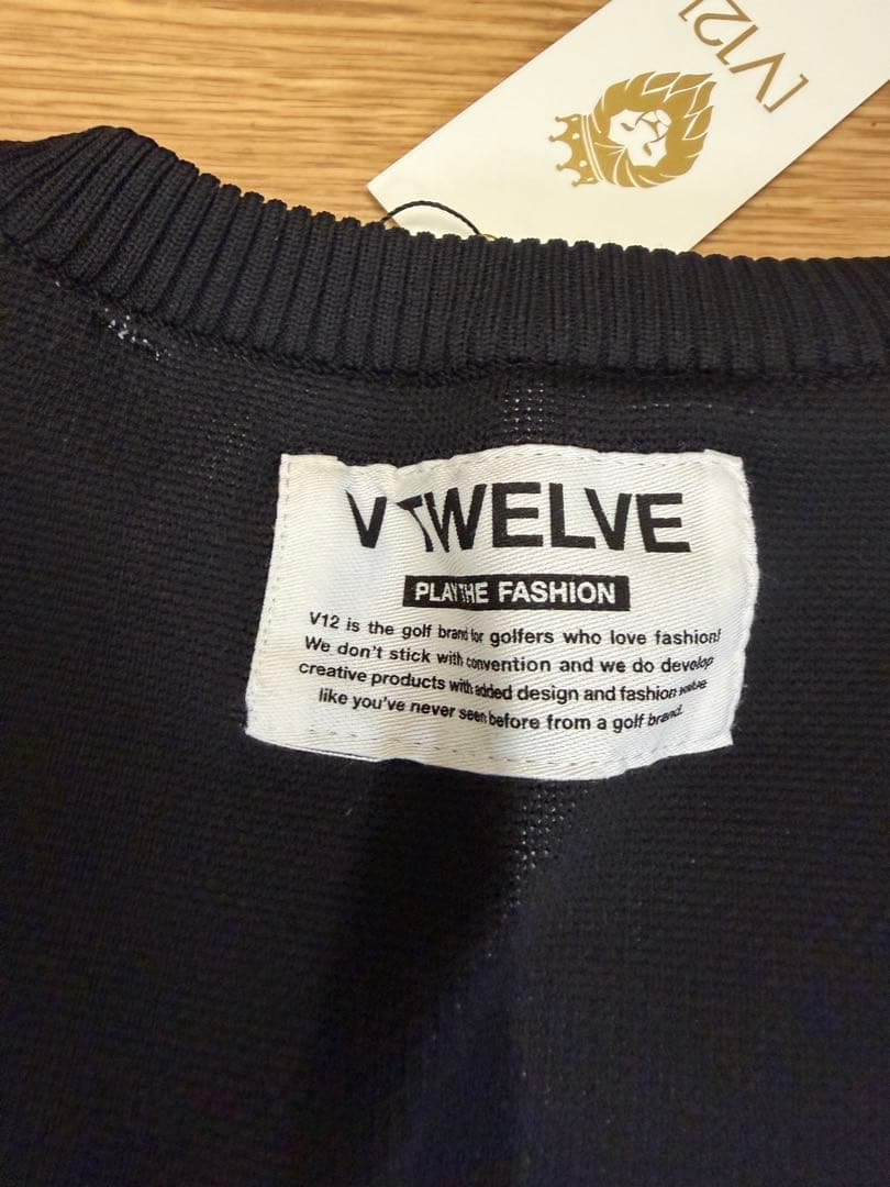 ¥28,600新品正規品【V12/XL裏地付きクルーネックニット長袖セーター秋冬