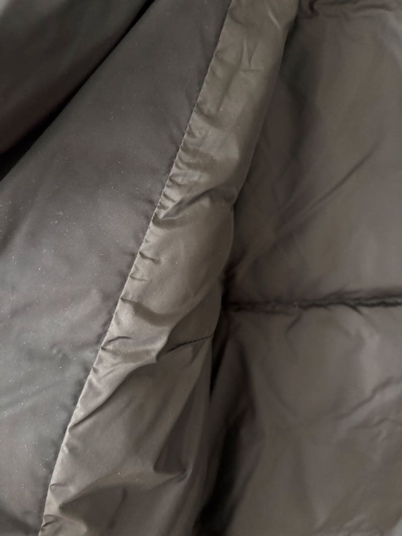 モンクレール ファスナー破損 黒ロングダウンコート MONCLER