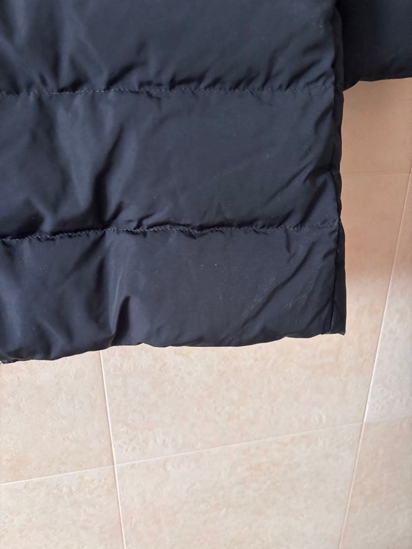 モンクレール ファスナー破損 黒ロングダウンコート MONCLER