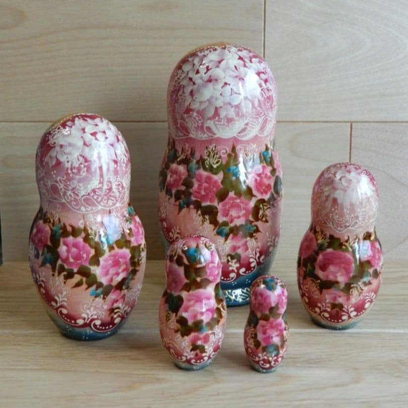 ロシア雑貨　マトリョーシカ　新年の寿ぎ