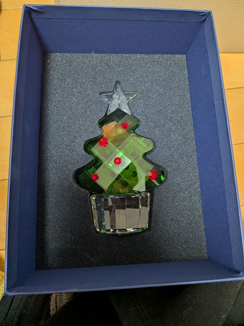 スワロフスキー　クリスマスツリー　大サイズ　高さ約18cm