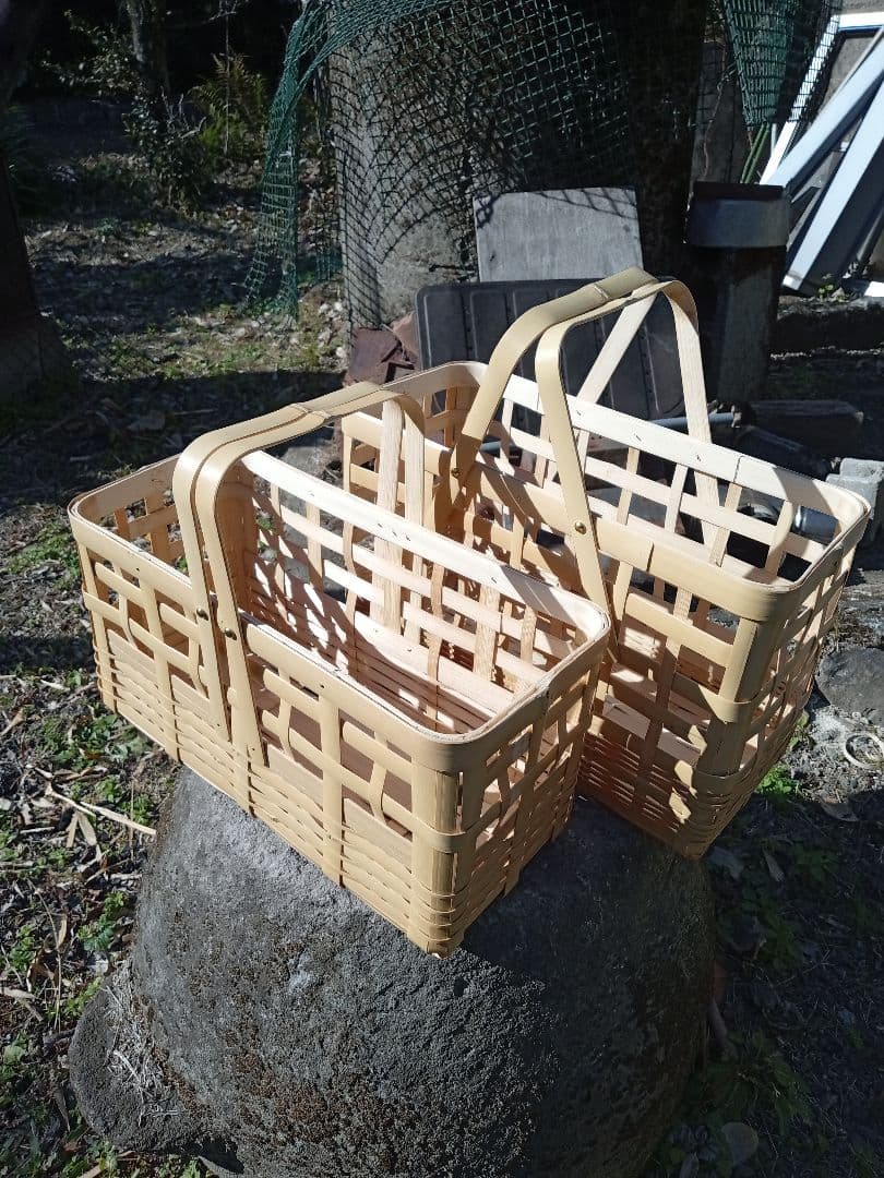 竹製中型かごバッグ