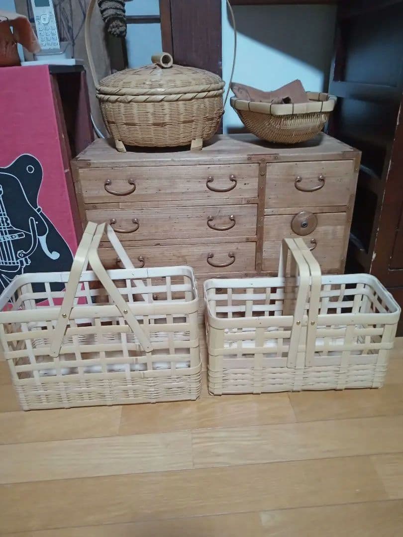 竹製中型かごバッグ