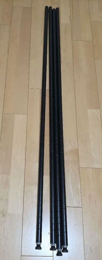 ホームエレクター　ポール 160cm ブラック 4本セット